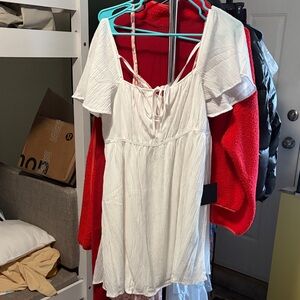 White Short Sleeve Dress